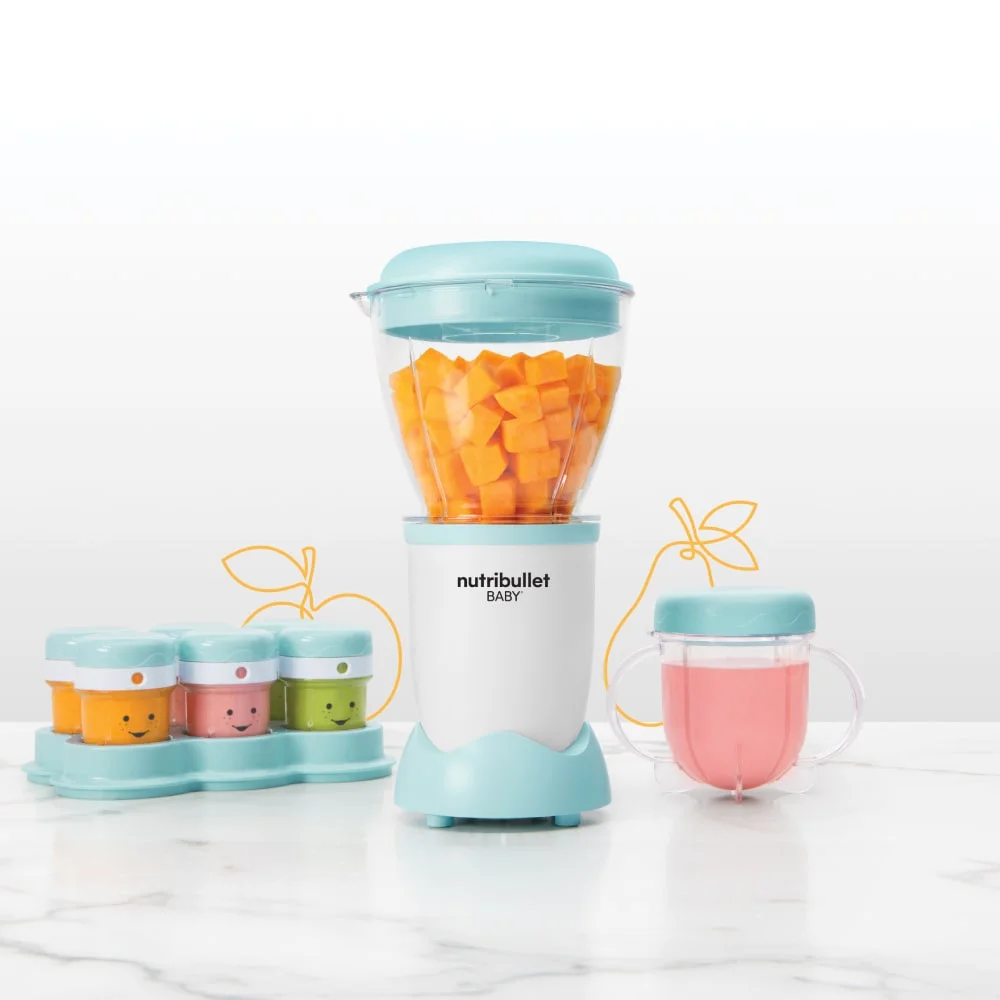Nutribullet Blender za bebe NBY100, 200 W, 0.9 l, Belo-Plavi