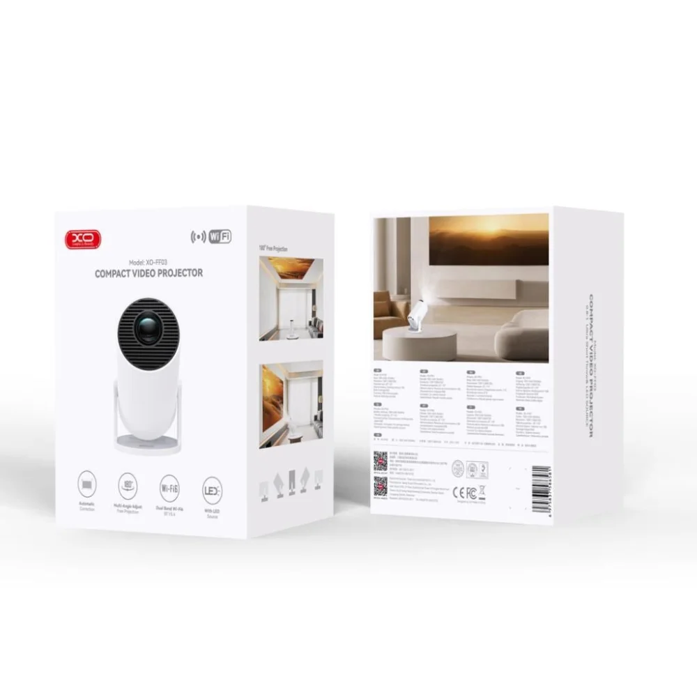 XO FF03 Mini projektor, Android, HD 720p, WI-FI/Bluetooth