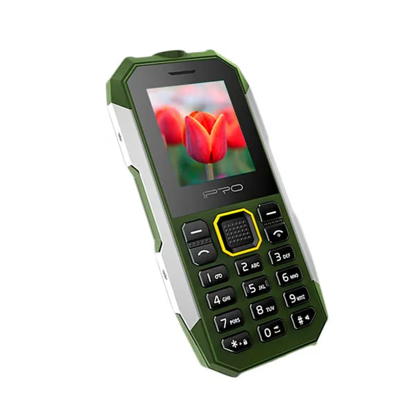 Ipro Mobilni telefon Shark II, LCD 2", 2G, GSM, DualSIM, IP67, 32MB, Srpski, Green