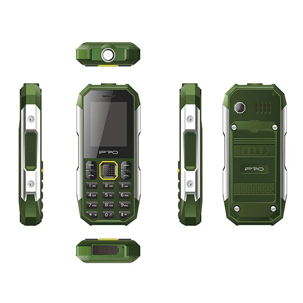 Ipro Mobilni telefon Shark II, LCD 2", 2G, GSM, DualSIM, IP67, 32MB, Srpski, Green
