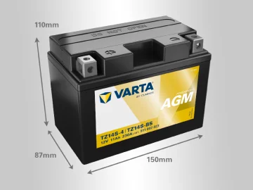 Varta Akumulator Powersports AGM TTZ14S-BS, 12V, 11Ah, L+