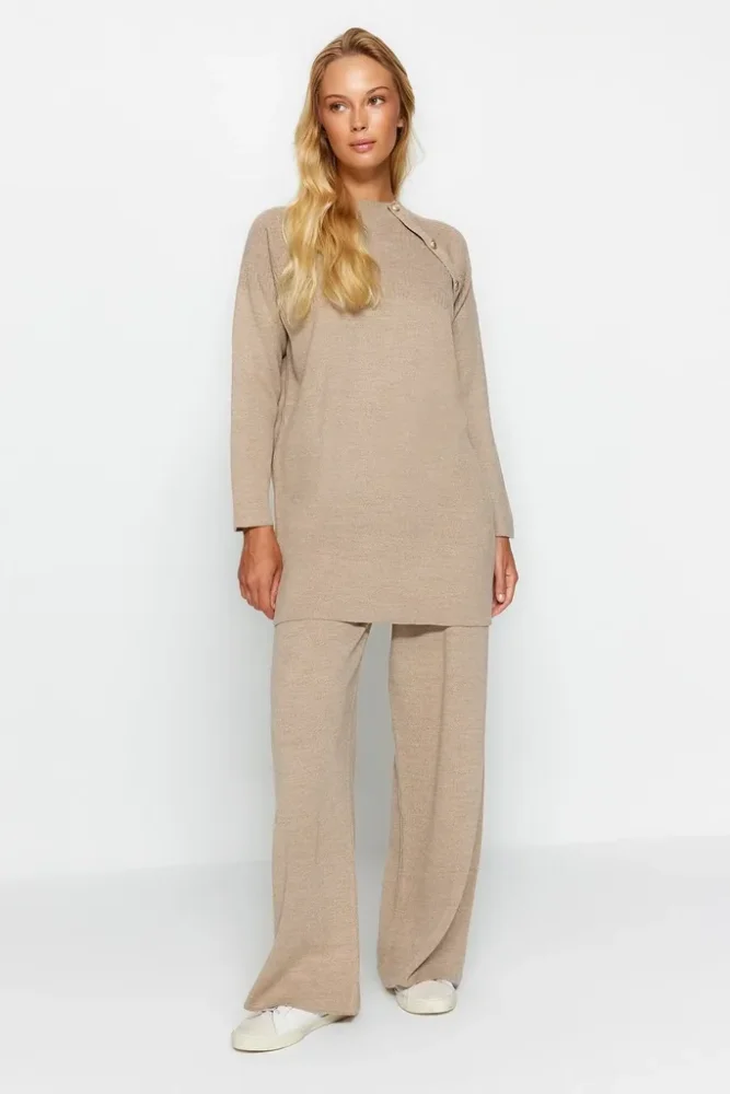 Trendyol Modest Ženski komplet Tctaw24Us00042, Smeđi