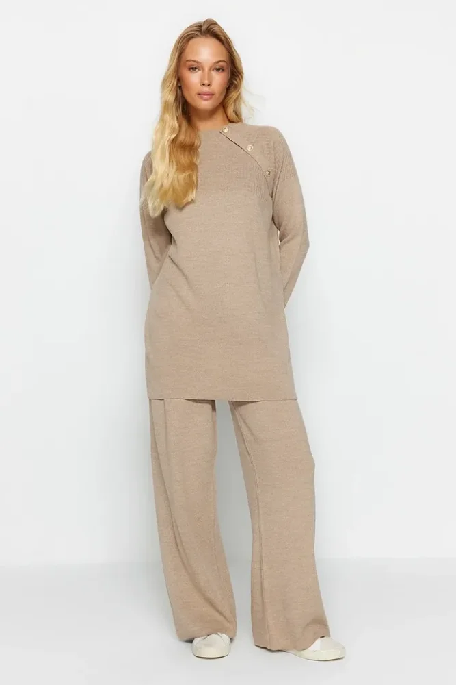 Trendyol Modest Ženski komplet Tctaw24Us00042, Smeđi