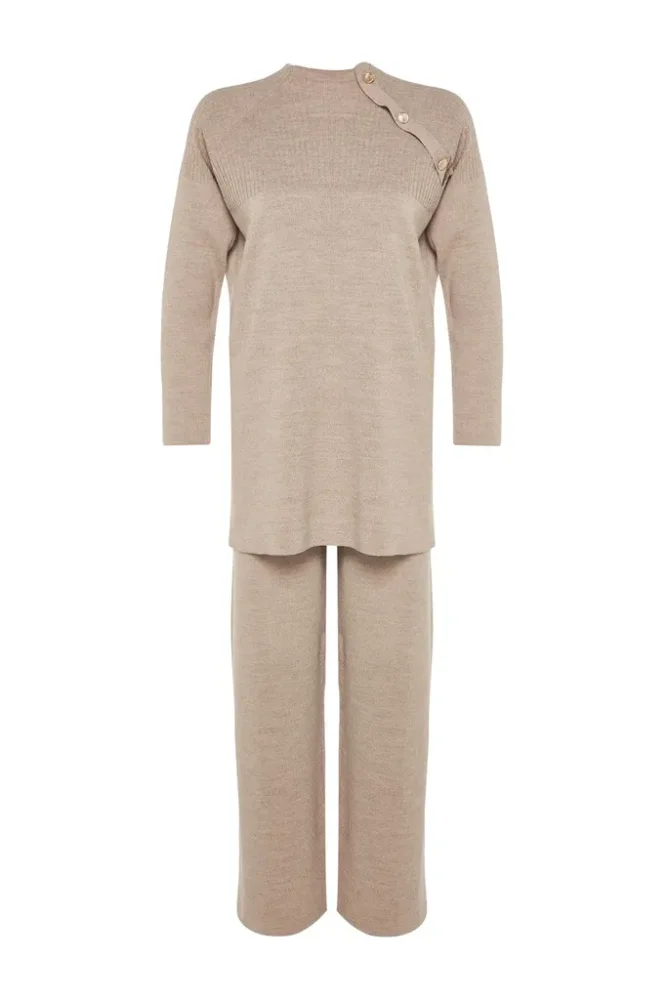 Trendyol Modest Ženski komplet Tctaw24Us00042, Smeđi