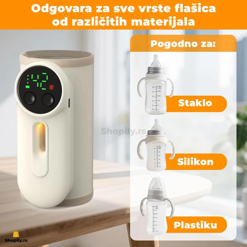 Bežični grejač za flašice - prenosivi model sa baterijom