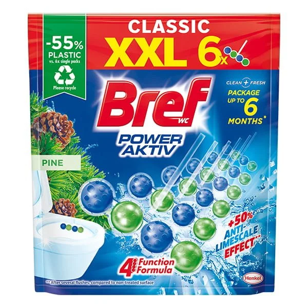 Bref Osveživač za wc šolju Power Aktiv, Miris bora, 6 x 50 g