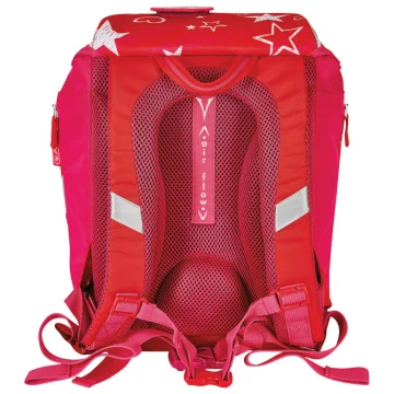 HERLITZ Školski ranac za devojčice Softlight Stars & Stripes Girl Herlitz 50037636 crveni