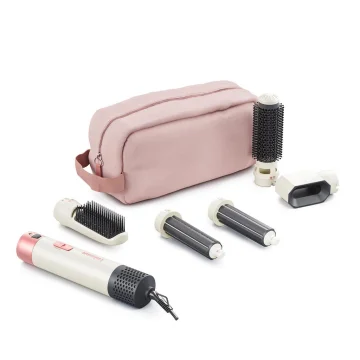 Tristar Stajler za kosu sa 5 nastavaka HD-2470, 1000 W, Belo-roze