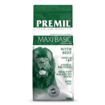 Premil Suva hrana za pse Maxi Basic, Više vrsta mesa, 15 kg