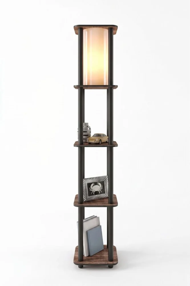 Opviq Podna lampa Estantes Square, 150 cm, Smeđa